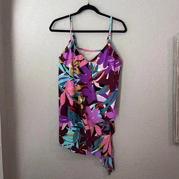 Magicsuit Women's Palm Springs Multi Alex Underwire Bra Tankini Top Multi 16 - Picture 3 of 9